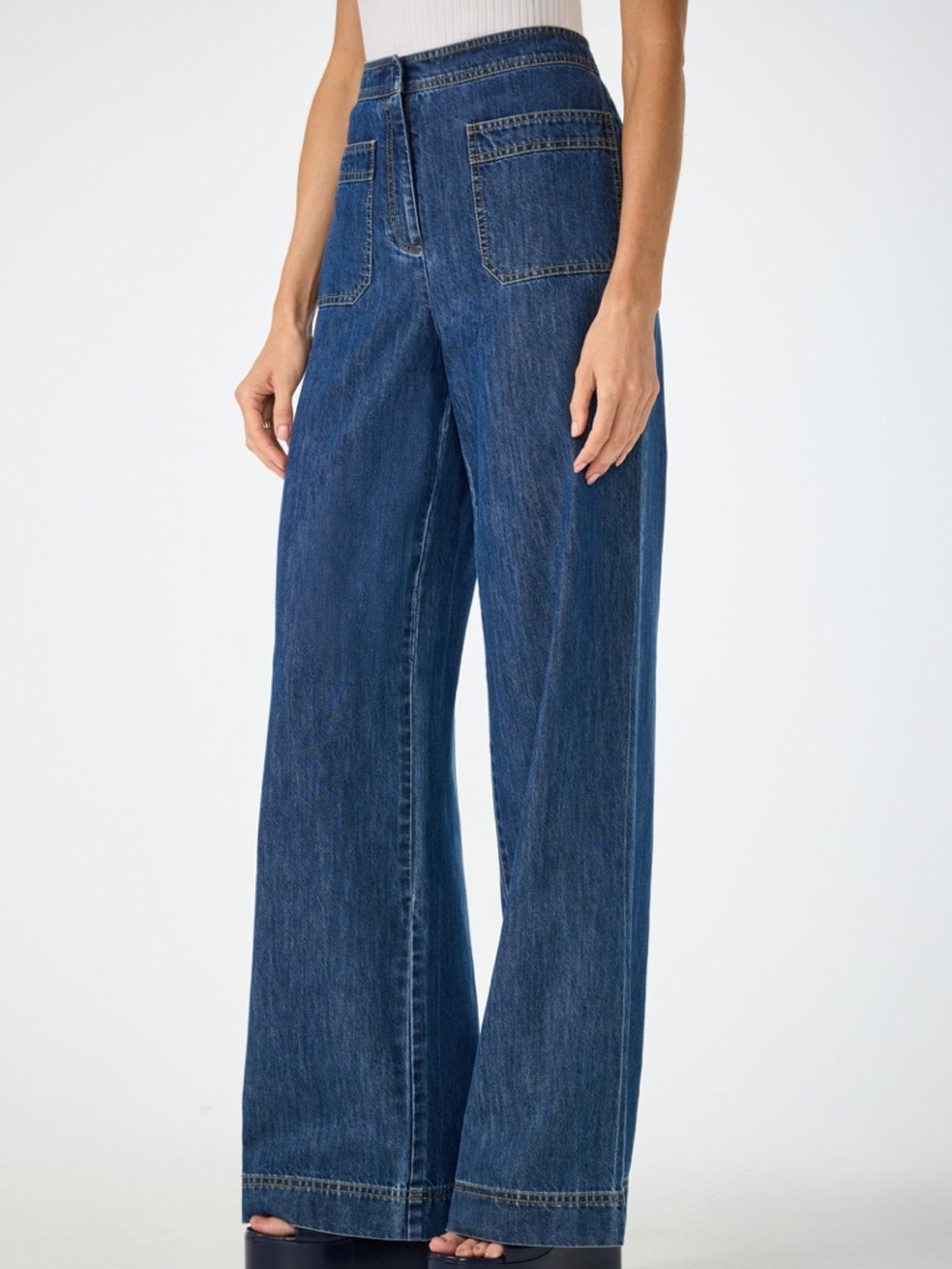 SOLD Trina Turk Denim Trouser Pant